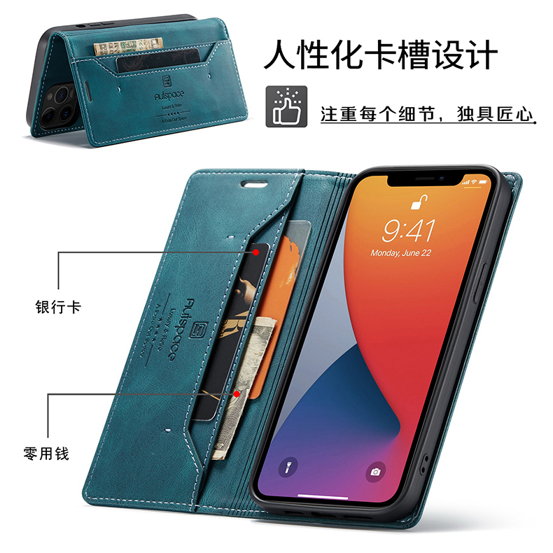 适用于三星note20手机壳皮套真皮翻盖NOTE20插卡ultra防摔软壳 - 图1