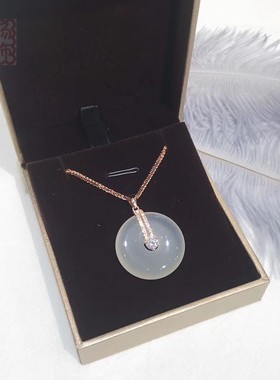 s925纯银女毛衣链长款玉髓翡翠