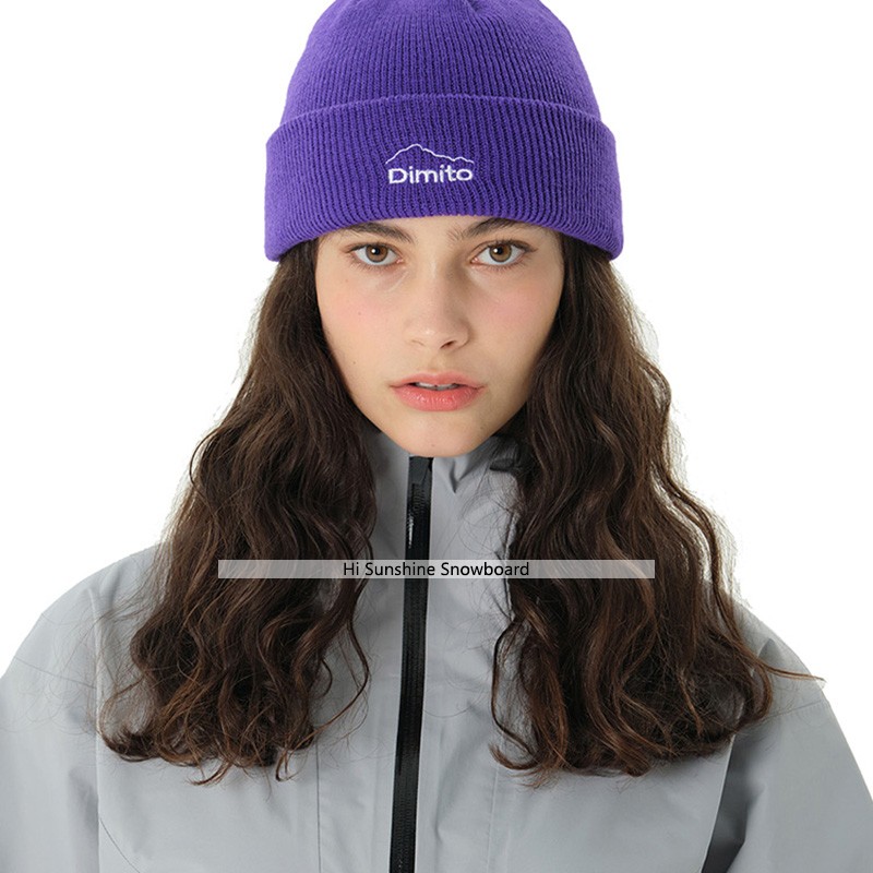 2324DIMITO韩国滑雪帽单板男女款户外运动保暖针织帽绒线帽抓绒帽-图2