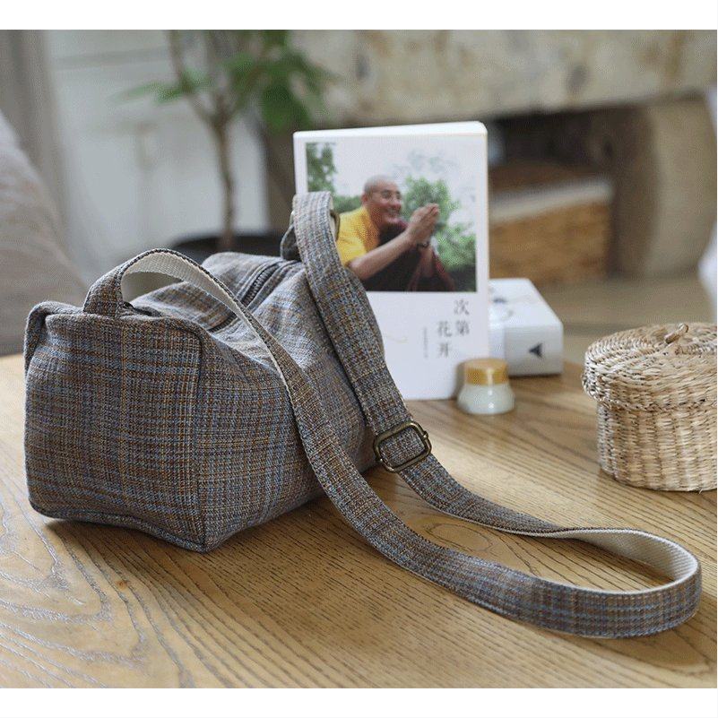 庸庸文艺棉麻女新款斜挎单肩帆布包百搭通勤原创腋下小布包包简约,淘宝优惠券,粉丝福利购,淘宝优惠卷