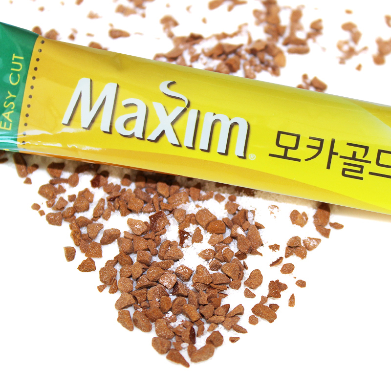 黄麦馨 摩卡三合一速溶咖啡 包邮 条装 100 maxim 韩国麦馨咖啡 黄麦馨 摩卡三合一速溶咖啡 包邮 条装 100 maxim 韩国麦馨咖啡