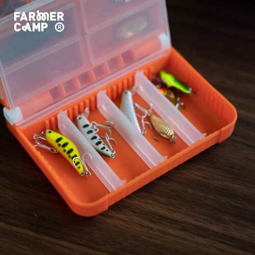 Farmer Camp路亚双层饵盒 小物钓钓鱼配件收纳盒鱼钩工具饵料盒 - 图1