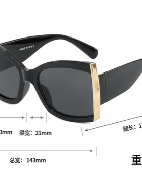 新款时尚个性太阳镜欧美眼镜沙滩豹纹网红ins墨镜9127