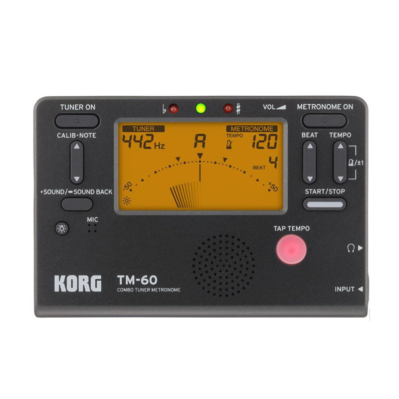 korg tm-60调音节拍器二合一校音表 沃田乐器调音器