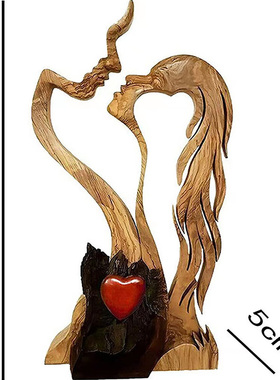 情侣木头装饰品情人节摆件爱情礼