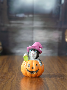 新品万圣节氛围南瓜乖巧小猫迷