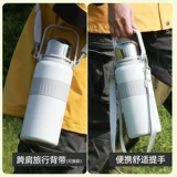 Вместительный и большой высококачественный стакан из нержавеющей стали, чайник, чай, портативная чайная чашка, термос, термочехол со стаканом для спортзала