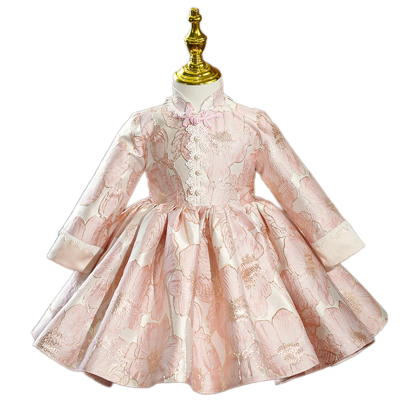 儿童礼服公主裙长袖钢琴主持人礼服女童演出服周岁礼服女宝宝冬季,淘宝优惠券,粉丝福利购,淘宝优惠卷