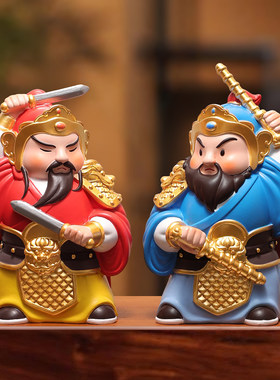 门神玄关摆件2026新年客厅入户玄关摆台办公室桌面装饰品乔迁礼物