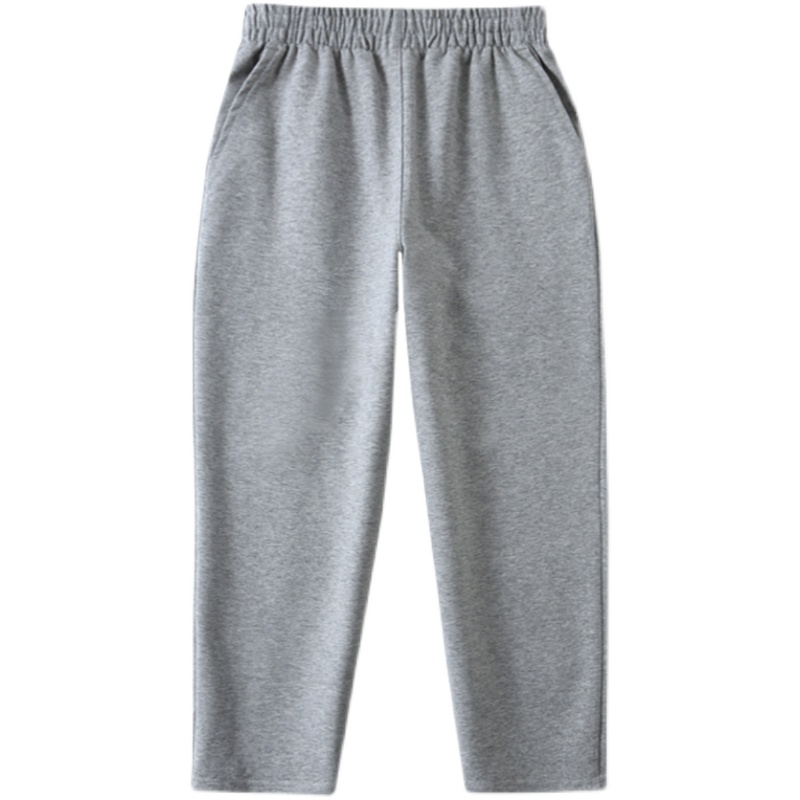 胖童校服裤子藏青色加肥加大儿童灰色运动裤男童女童学生加绒校裤 - 图3