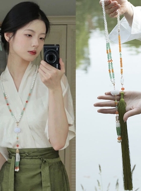 长流苏汉服项链中国风日常百搭颈饰女
