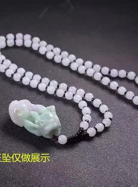 玉吊坠黄金平安扣玉佩翡翠挂绳男女胸牌佛牌工牌手工编织挂脖项链