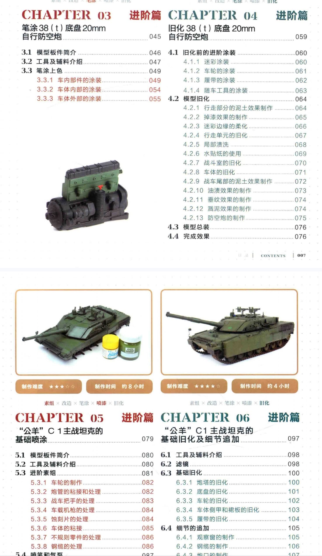 微缩模型制作与涂装战车模型制作超级教程素组改造笔涂喷漆旧化 - 图1