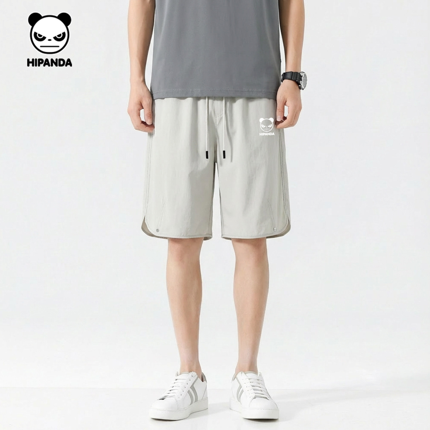 Hipanda你好熊猫运动短裤男士百搭休闲五分裤藏青色2026夏季新款,淘宝优惠券,粉丝福利购,淘宝优惠卷
