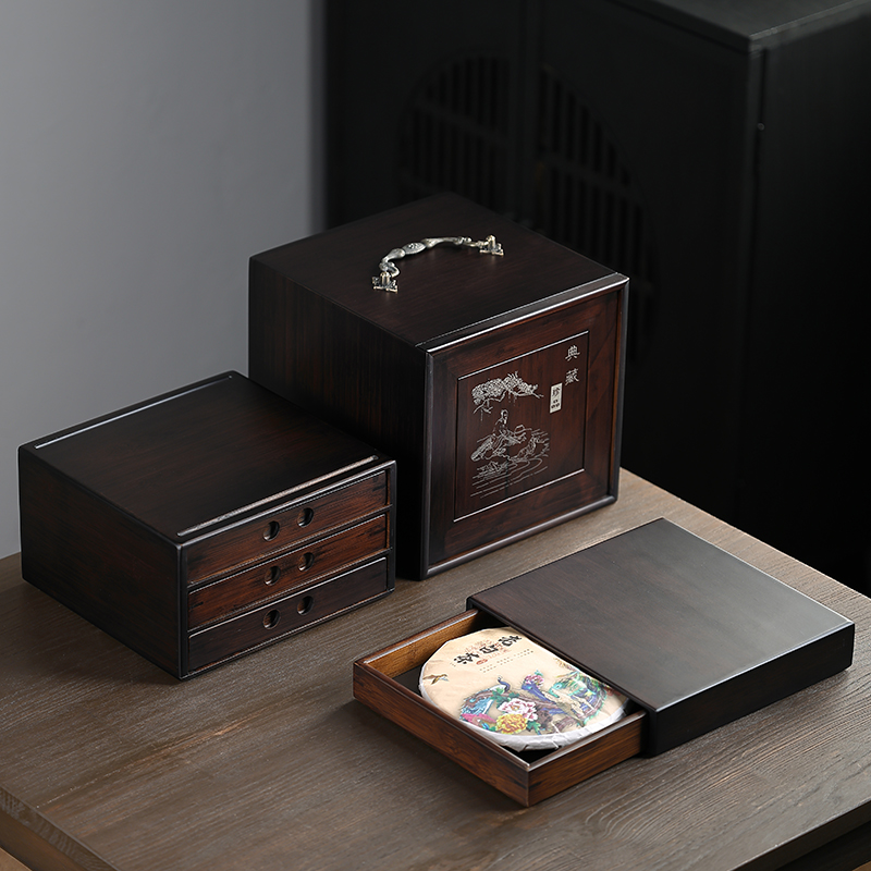 竹制普洱茶盒 储茶柜功夫茶具 茶刀分茶盘收纳开茶饼盒茶道零配件,淘宝优惠券,粉丝福利购,淘宝优惠卷