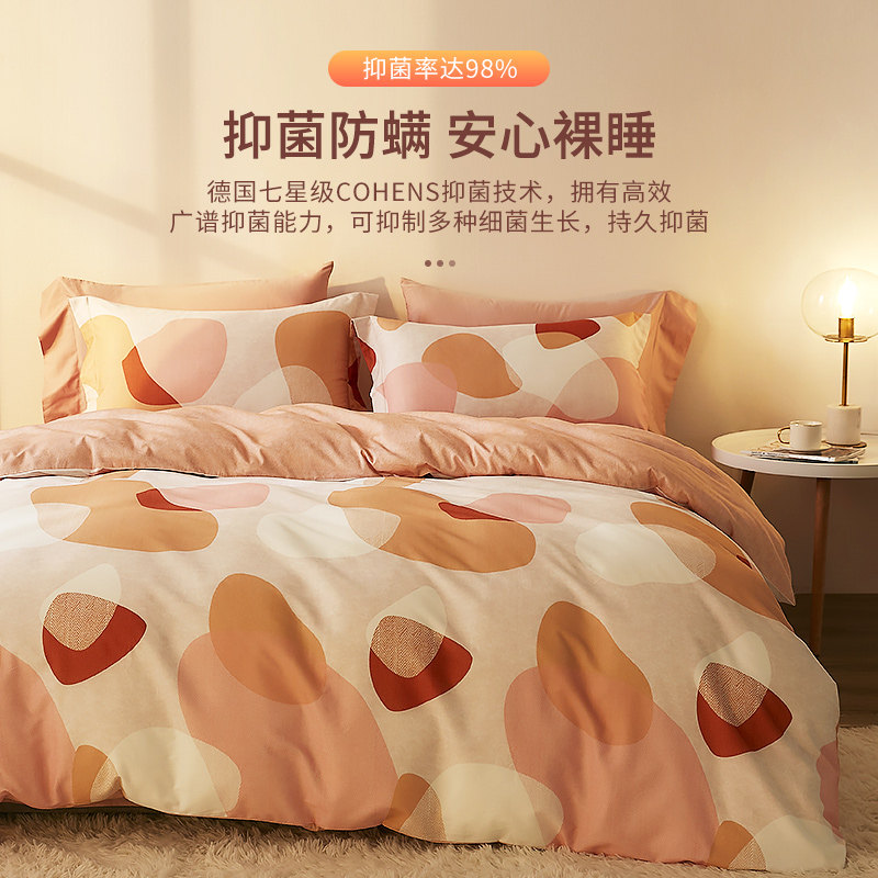 印花全棉床上四件套轻奢ins风床单 南方寝饰家纺床品套件/四件套/多件套