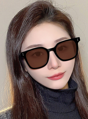 24新款gm茶色墨镜男女同款防紫外线太阳镜时尚偏光镜高级感ins