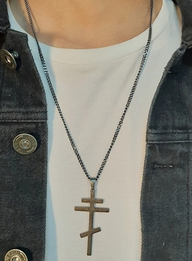 时尚小众东正十字架项链