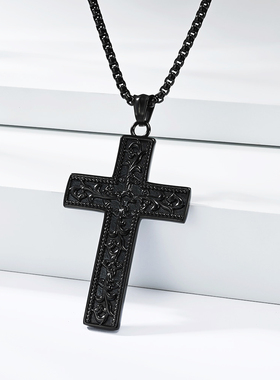 全饰爱复古哥特风十字架项链