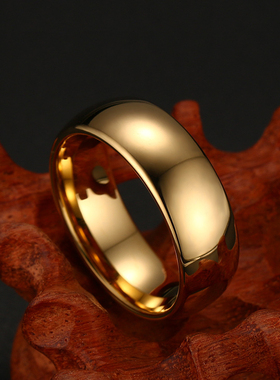 泰爱你钨钢简约光面戒指