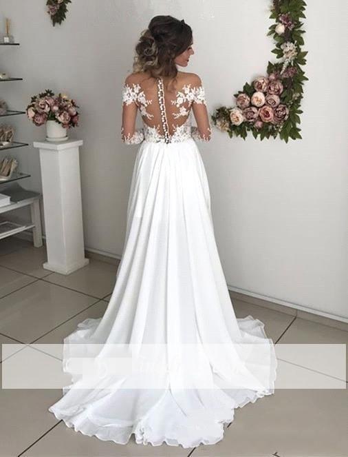 2020新款婚纱冬季新娘奢华一字肩礼服 Wedding Gown Bridal Dress