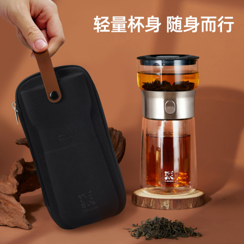哲品派杯茶水分离杯一人茶壶飘逸杯便携式旅行茶具办公室泡茶神器 - 图1