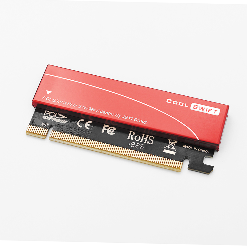 佳翼冷雨燕M.2 NVME SSD转pcie3.0x4固态硬盘转接X16显卡位扩展卡-图3