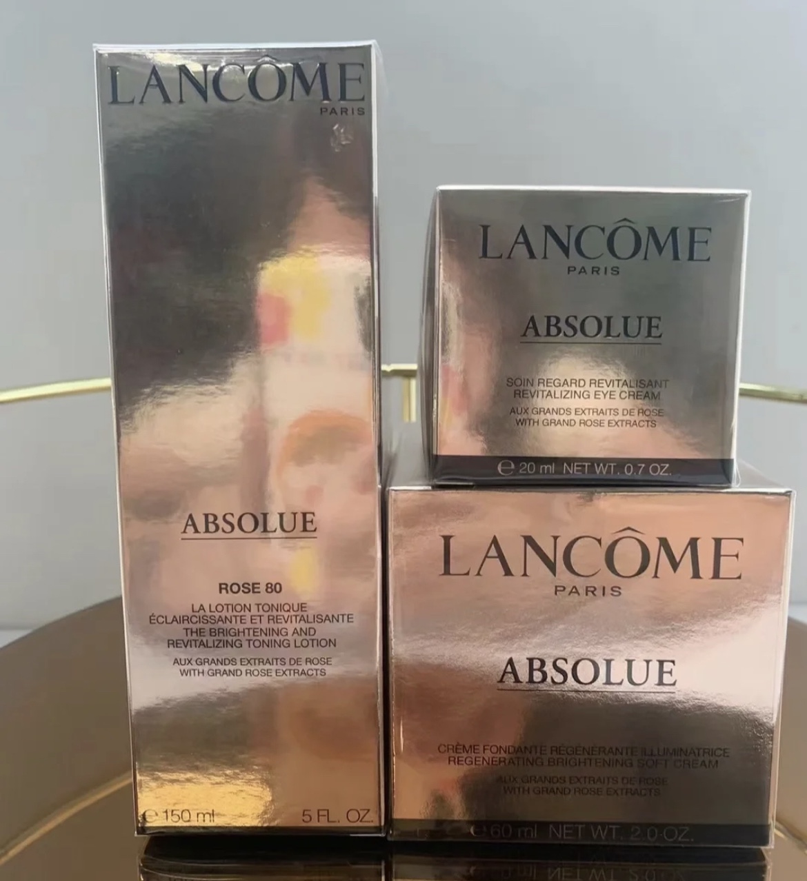 Lancome兰蔻菁纯带水三件套/抗氧化抗衰老滋润补水保湿抗皱五件套