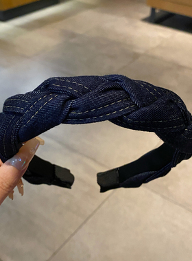 韩系复古编织发箍女高级感