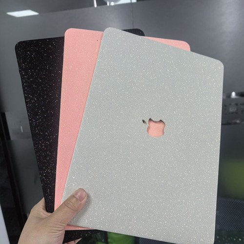 Macbook笔记本保护壳适用M5芯片A3434苹果Air13电脑Pro14金葱闪粉A3113外壳M4新款A3114配件A2681轻薄A2337套 - 图1