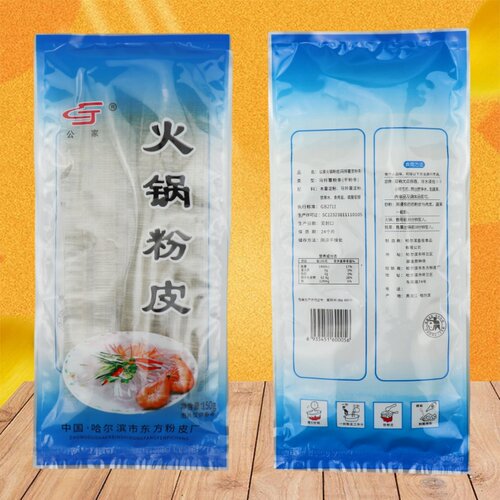 公家火锅粉皮150g大拉皮凉拌粉水晶干粉皮凉皮宽粉条火锅食材凉拌 - 图0
