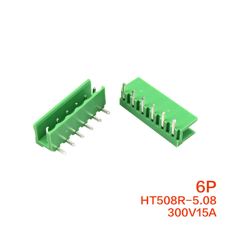HT508R HT5.08插拔式接线端子 HT5.08mm 2/3/4/5/6/8P 弯针插座 - 图3