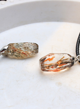 如鸿男女水晶原石黑金超