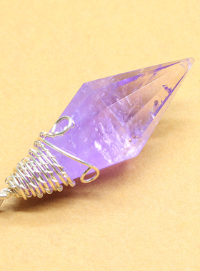 12面天然男女款双尖紫水晶