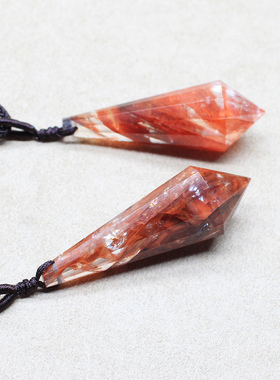 如鸿天然水晶灵摆吊坠男女款项链