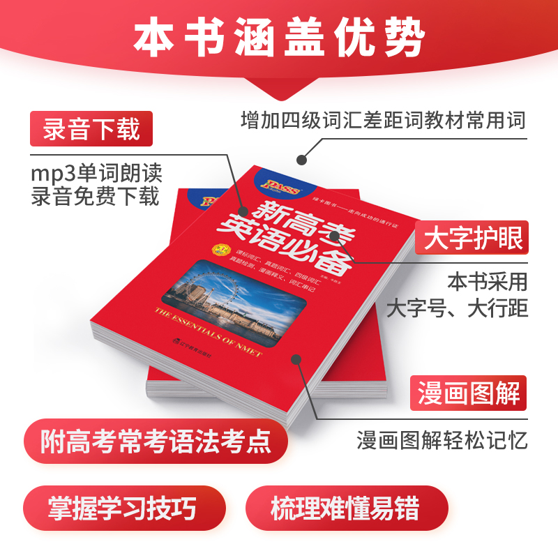 2022新版新高考英语必备词典高中英语词典英汉字典工具书考试重点速查必背单字3500词高频语法词汇手册新高考高中英语词汇正序PASS - 图1