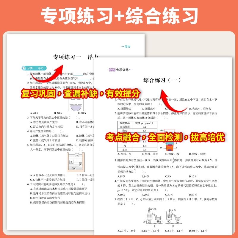 简单机械初二物理练习册八年级下册专项训练必刷题教辅试卷同步练习教材全解初中知识点汇总大全中考总复习人教版压强浮力 - 图1