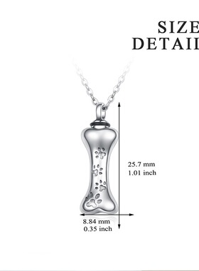 纯银亲人装骨灰宠物毛发殡葬项链