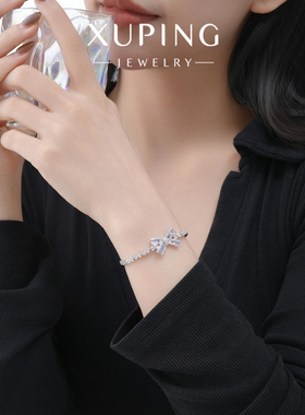 旭平【千金感】法式微镶人造石蝴蝶结手链时尚轻奢高级感气质手饰