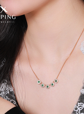 旭平人造宝石合金女项链