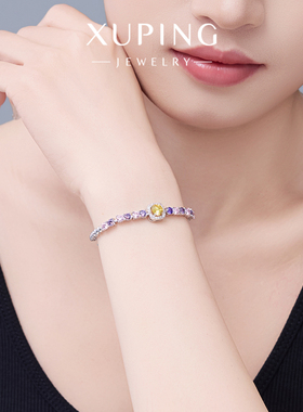 旭平彩宝系列方糖彩色手链时尚轻奢小众高级感甜美气质精致手饰