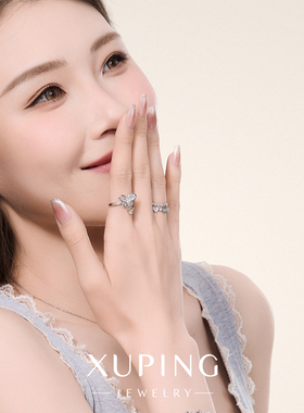 旭平立体夹心蝴蝶结开口戒女甜美高级感气质食指戒轻奢质感指环