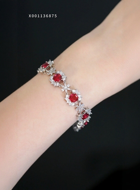 旭平彩宝系列向日葵彩色手链镶嵌人造石时尚璀璨轻奢气质闪耀手饰