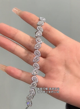 旭平轻奢高级感马眼拼接手链甜美清新简约复古少女心手饰