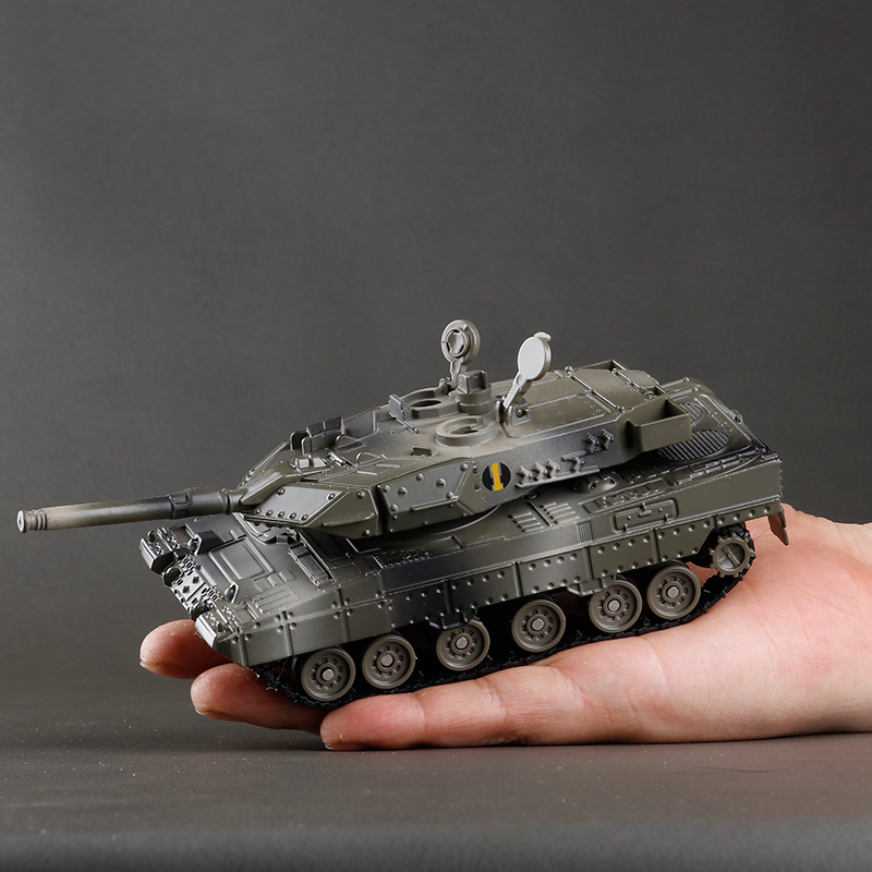 金属仿真合金坦克 1:48豹2A6 T99装甲车M1A2美式履带声光模型车 - 图1