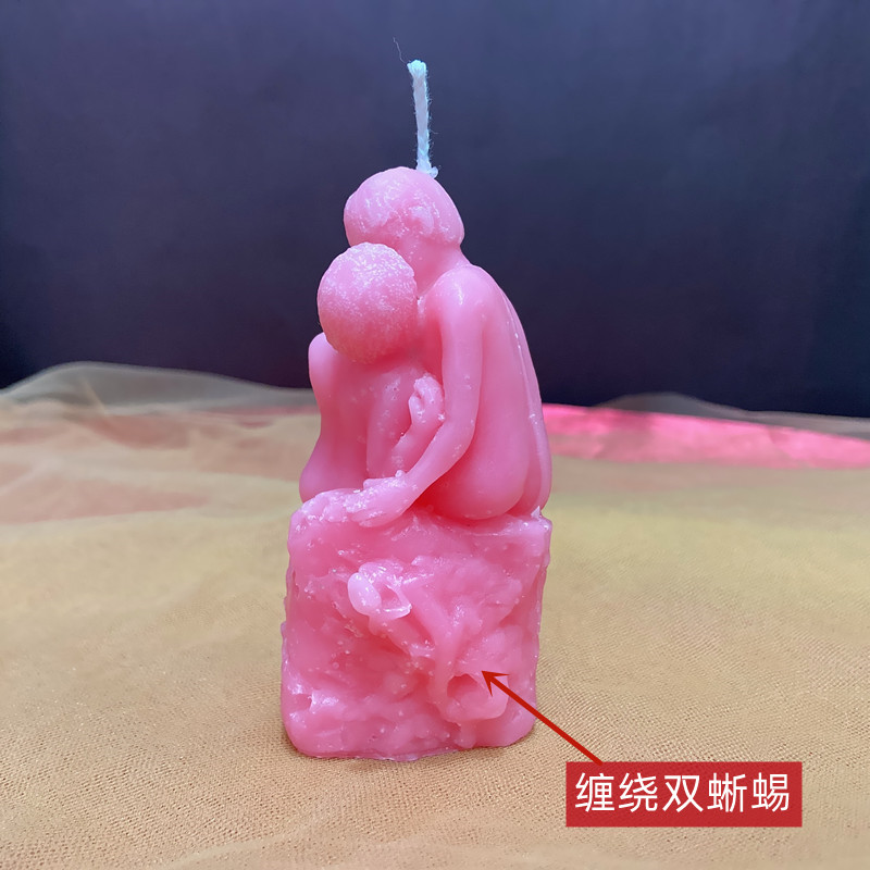 特色手工造型蜡烛人物造型双蜥蜴蜡烛 - 图1