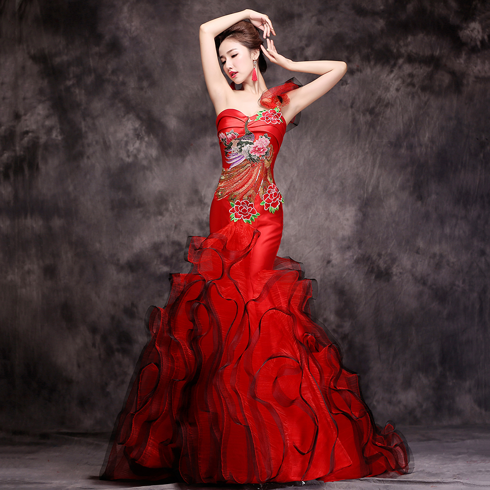 Red colored evening dress, suit, 12 years, Chinese style,  Red colored evening dress, suit, 12 years, Chinese style,