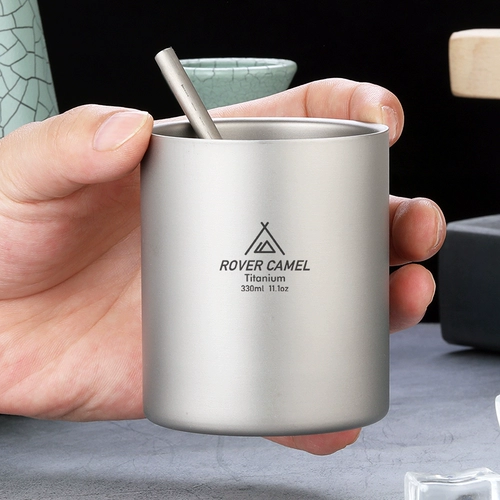 Range Rover Outdoor Pure Titanium Double-Cup Cup Multi-Capacity Portable Home Home Cup Cup Cup Cup Экологически чистая повседневная чашка