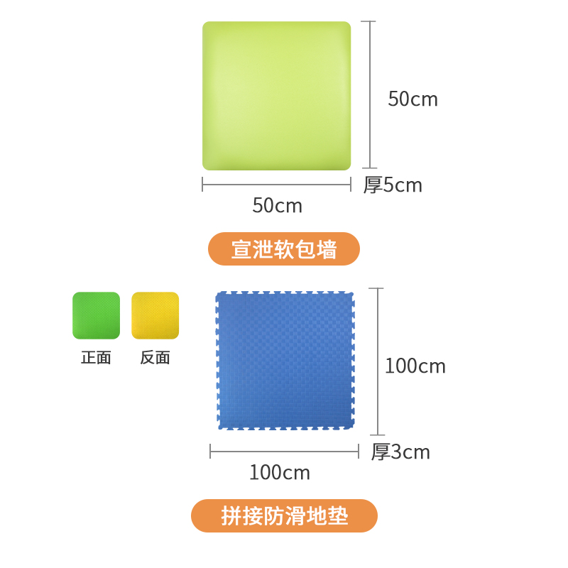 心理宣泄室学校单位咨询击打防撞加厚PU皮彩色背景宣泄软包墙地垫 - 图2