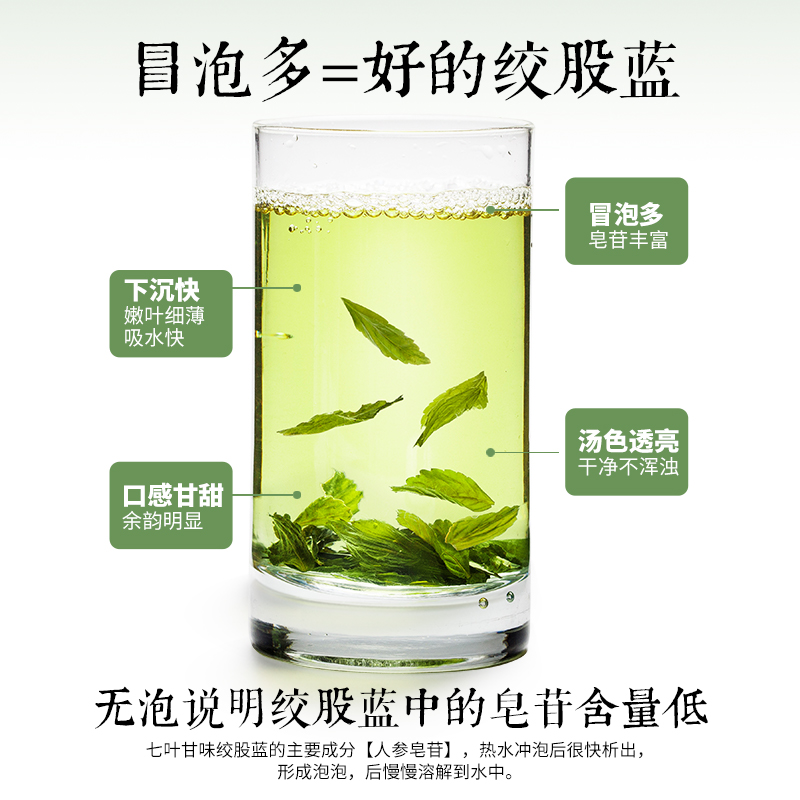 500g绞股蓝茶叶官方正品旗舰店非野生特级七叶绞股蓝茶-图1